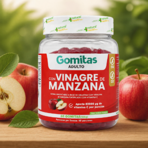 Frasco de Gomitas de Vinagre de Manzana